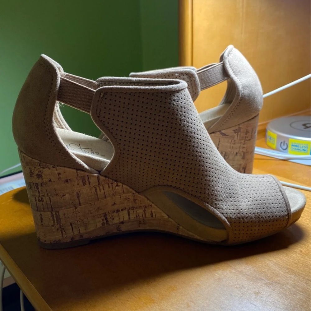 Brown Suede Wedges